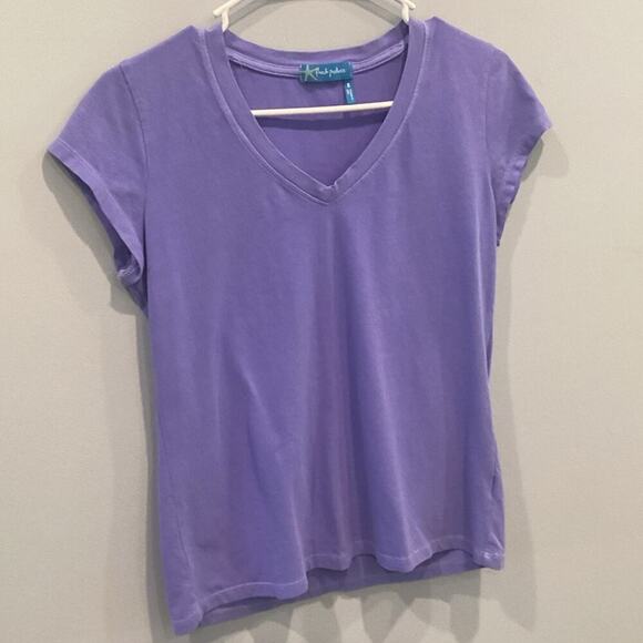 Fresh Produce Womens Short Sleeve Shirt Size Small T-shirt Perwinkle Blue Beachy - Picture 1 of 7